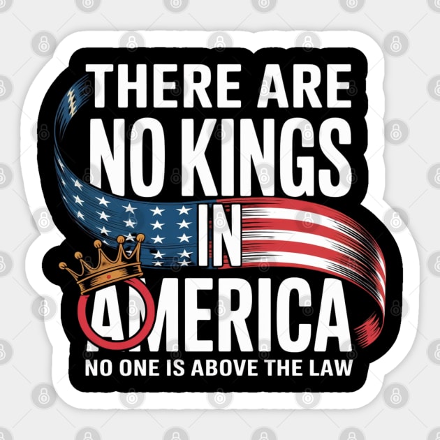 No-kings-in-america Sticker by Creatifly Graphic Tees